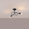 Sollux Lighting Żyrandol LOOP 2 czarny SL.1472