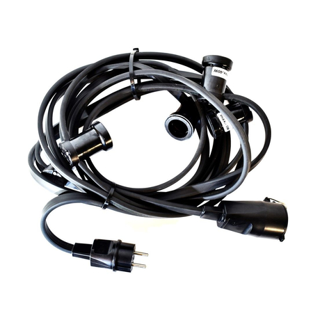 Girlanda profesjonalna IP44 czarna 10m + gniazdo Milagro EKO1595