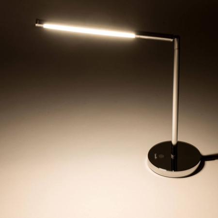 Lampka biurkowa Greenie LED metalowa, ściemnialna dotykowo 3,5W