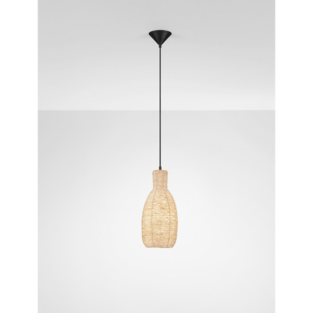 Lampa wisząca Luces Exclusivas CASRELIO LE45377 drewno jasne i ciemne, czarny