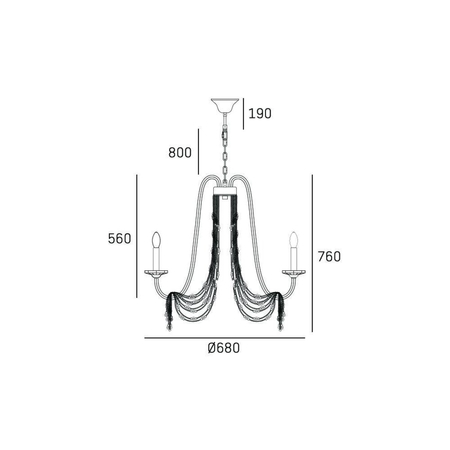 Cosmo Light Lampa wisząca MADRID P05165CP