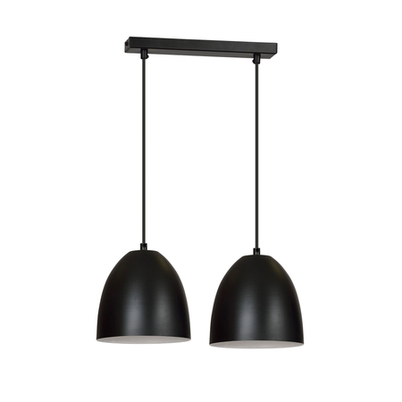 Lampa wisząca LENOX 2 BLACK / WHITE Emibig 391/2 biały/czarny
