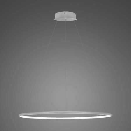 Lampa wisząca Ledowe Okręgi No.1 80cm 3k srebrna