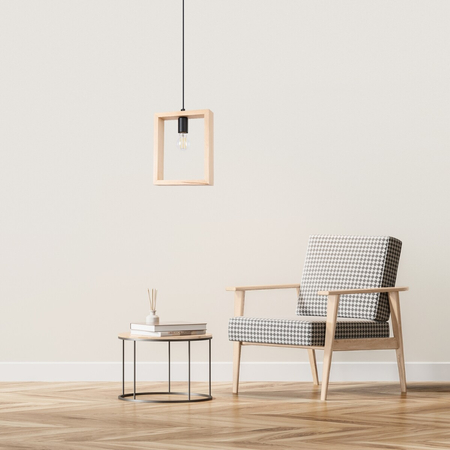 Sollux Lighting Lampa wisząca ARIES naturalne drewno SL.1310