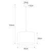 Lampa wisząca SIMONE GRAY Kaja K-4340 szary