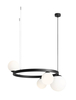 Lampa wisząca GARDA 4 RING BLACK Aldex 1099L1_R czarny
