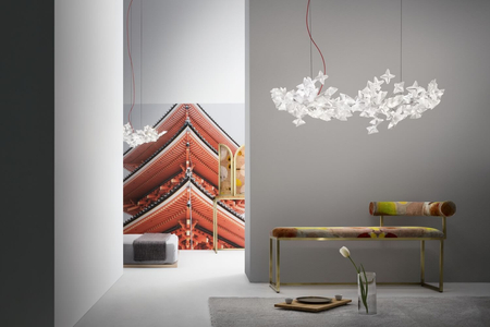 Lampa wisząca Slamp Hanami L red wire