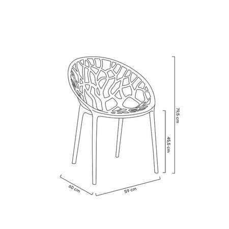 Krzesło KORAL amber - poliwęglan