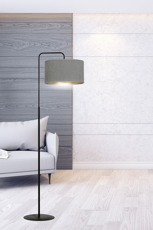 Lampa podłogowa HILDE LP1 BL GRAY Emibig 1050/LP1 czarny/chrom