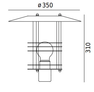 STOCKHOLM 2017 HOT-DIP GALVANIZING E27 LED 9W SINGLE
