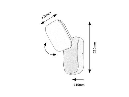 Kinkiet zewnętrzny Rabalux Odiel 77057 czarny