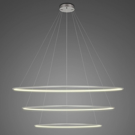 Lampa wisząca Ledowe Okręgi No.3 120cm 3k srebrna Dali