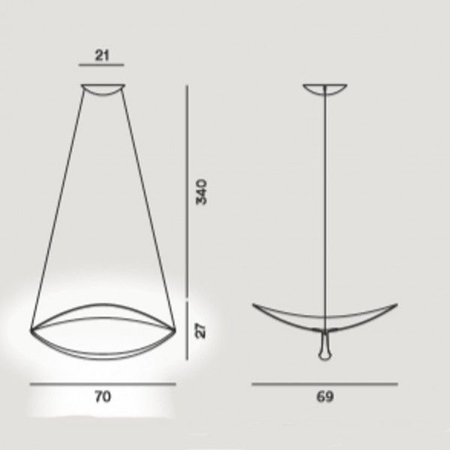 Lampa wisząca Foscarini 283007-10 Plena