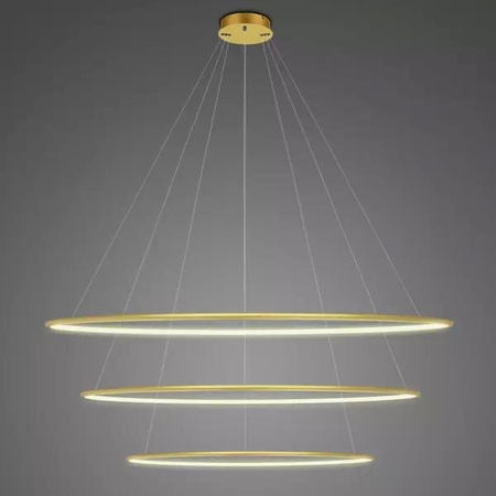 Lampa wisząca Ledowe Okręgi No.3 120cm 3k złota ściemnialna