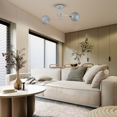 Milagro Lampa sufitowa OAKLAND 2xE27 ML9749 CHROM