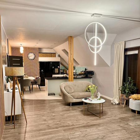 Lampa wisząca Linea No.5 60/40cm złota 3k