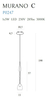 Lampa wisząca Maxlight MURANO P0247 chrom