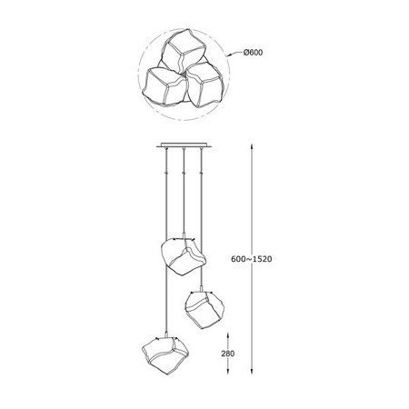 Lampa wisząca Zuma Line P0488-03A-B5HF Rock