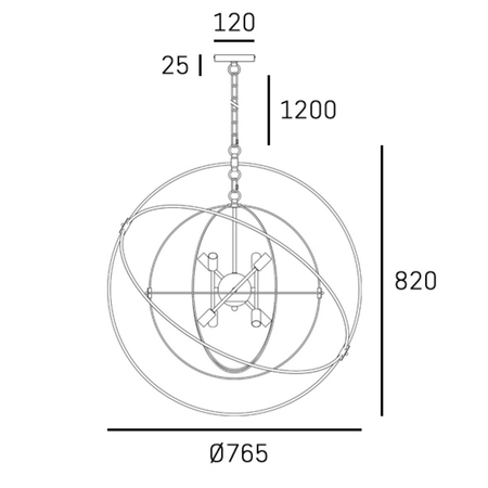 Cosmo Light Lampa wisząca ROXBURY P08593AU