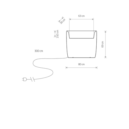 Lampa zewnętrzna FLOWERPOT L Nowodvorski 9713 biały
