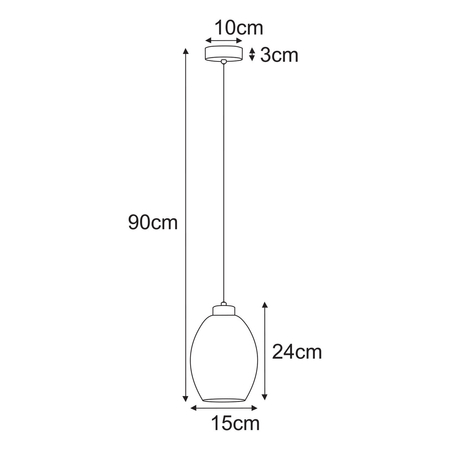 Lampa wisząca Kaja BALBO K-5720 dymiony, czarny