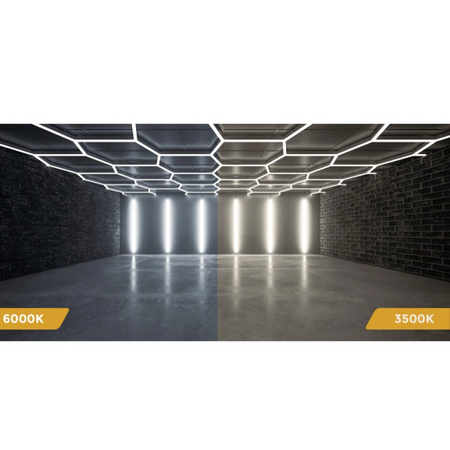 Modułowy system oświetleniowy autogamma HEXAGON LED 297 x 206 cm 6000K PC