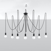 Sollux Lighting Żyrandol EDISON 7 czarny SL.0372
