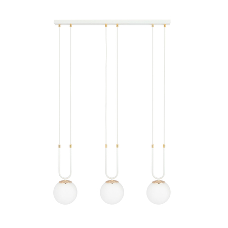 Lampa wisząca GLAM 3 WHITE/OPAL Emibig 1115/3 biały