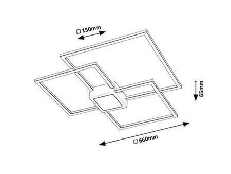 Lampa sufitowa Rabalux Thabita 6868 czarny matowy
