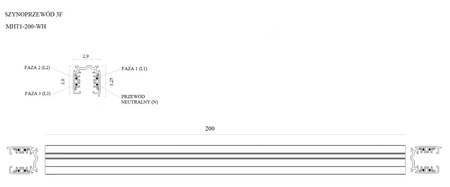 Szynoprzewód Maxlight MAX MHT1-200-WH biały