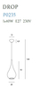 Lampa wisząca Maxlight DROP P0235 biały