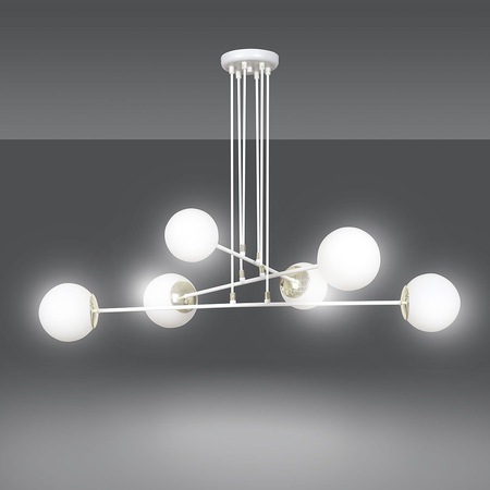 Lampa wisząca OGNIS 6 WHITE Emibig 967/6 biały