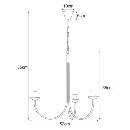 Żyrandol HARIS Kaja K-4970 czarny
