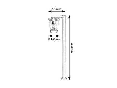 Lampa zewnętrzna Rabalux Savano 7269 antracyt