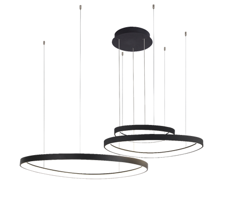 Lampa wisząca AMANDA PENDANT 45+65+85 3000K BK Azzardo AZ5027 czarny