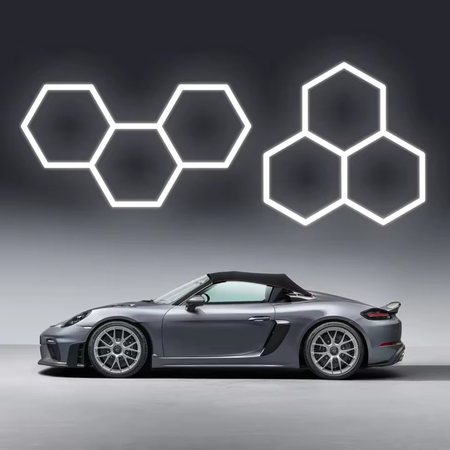 Lampa LED Hexagon Blaupunkt 43W geometryczny panel sufitowy led 4000K CRI90 w kształcie plastra miodu