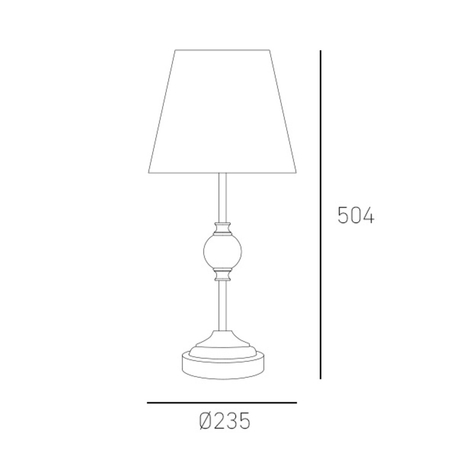 Cosmo Light Lampa stołowa MONACO T01230CH-WH