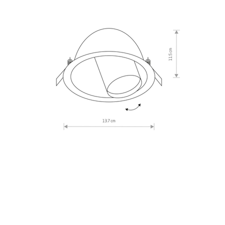 Spot podtynkowy DOT DOWNLIGHT Nowodvorski 8826 czarny