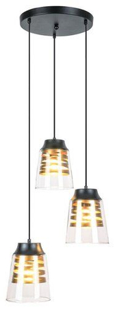 Lampa wisząca Rabalux Zenaida 3545 czarny matowy