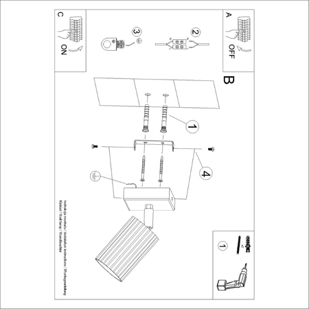 Sollux Lighting Kinkiet KARBON złoty SL.1559