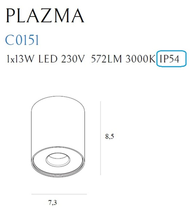 Oprawa natynkowa Maxlight C0151 czarny/chrom