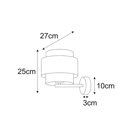 Kinkiet GATO Kaja K-5234 czarny