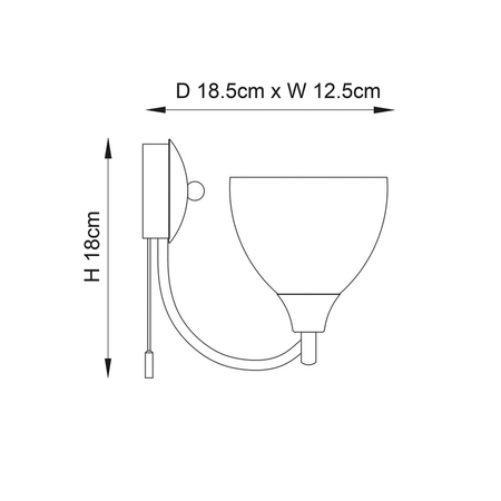 Kinkiet Endon Lighting Alton 1805-1SC chrom
