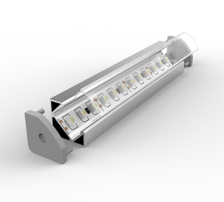 Profil LED P3-1C2 Greenie 2m czarny lakierowany kątowy