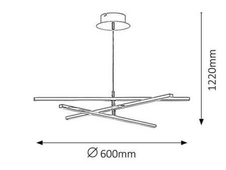 Lampa wisząca Rabalux Meredith 2480 chrom