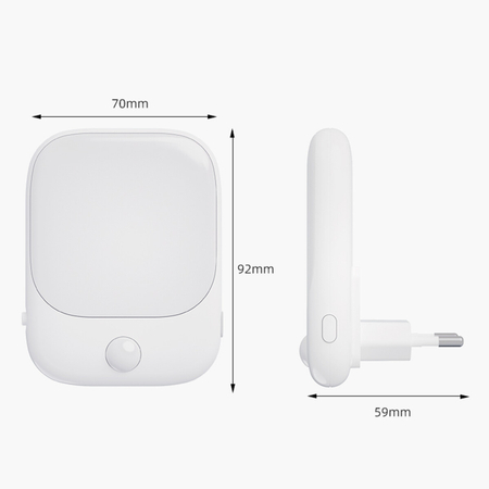 Eko-Light Lampka Wtykowa Pati 2700K + PIR EKW1440 BIAŁY