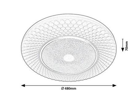 Lampa sufitowa Rabalux Tornado 3254 chrom