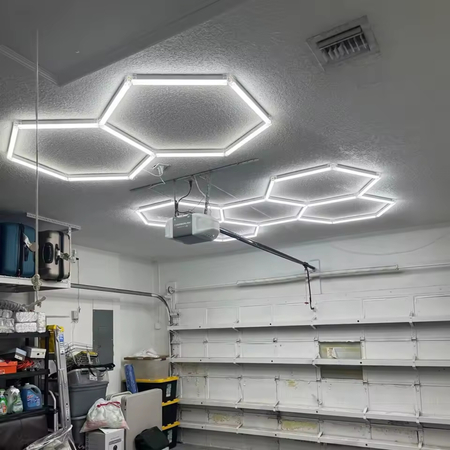 Lampa LED Hexagon Blaupunkt 230W geometryczny panel sufitowy led 4000K CRI90 w kształcie plastra miodu