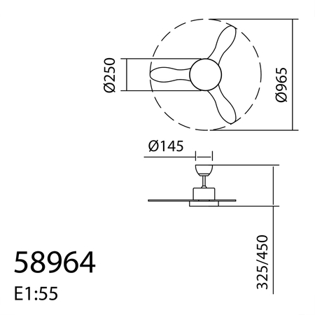 Wentylator RIGA XS biały, drewno Ø96 DC 30W 3A LED 24W CCT zmienna barwa , pilot