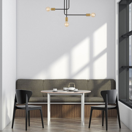 Sigma 32380 GINO 3 plafon czarny złoty